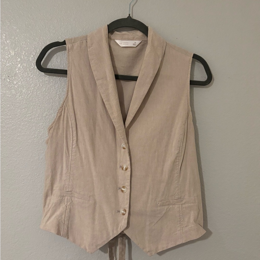 LC Lauren Conrad Tan Vest